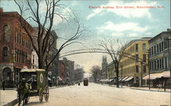 Electric Arches, Elm Street Manchester, NH Postcard Postcard Postcard