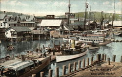 Docks at Bar Harbor Postcard