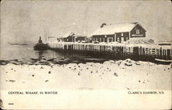 Central Wharf in Winter Postcard