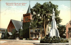 Universalist Church and Soldiers Monument Haverhill, MA Postcard Postcard Postcard