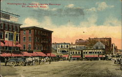 Washington Square Looking Towards Merrimac Street Haverhill, MA Postcard Postcard Postcard