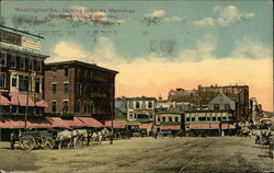 Washington Square looking towards Merrimac Street Postcard