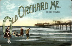 The Great Steel Pier Old Orchard Beach, ME Postcard Postcard Postcard