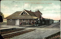 Railway Station Georgetown, PE Canada Prince Edward Island Postcard Postcard Postcard