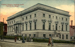 Public Library, looking south, Fall River, Mass. Postcard