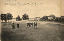 Saluting the Commanding Officer, Fort Totten New York, NY Postcard Postcard Postcard