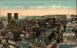 View of Providence From Top of YMCA Building Postcard