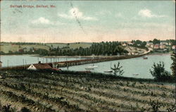 Belfast Bridge Maine Postcard Postcard Postcard