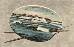 Surf at Hampton Beach New Hampshire Postcard Postcard Postcard