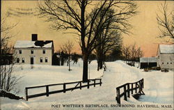 Poet Whittier's Birthplace, Snowbound Postcard