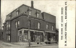 D.M. James' Store, The Home of Good Shoes Postcard