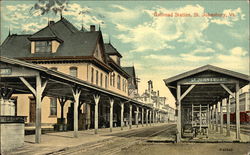 Railroad Station St. Johnsbury, VT Postcard Postcard Postcard