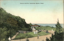 Tennis Courts Sagamore Beach, MA Postcard Postcard Postcard