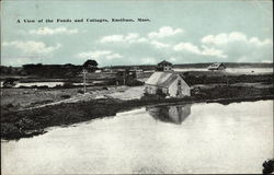 A View of the Ponds and Cottages Eastham, MA Postcard Postcard Postcard