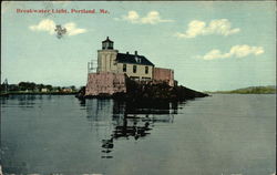 Breakwater Light Portland, ME Postcard Postcard Postcard