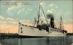 Steamship "Venezia," Fabre Line, alongside New State Pier Postcard