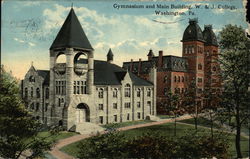 Gymnasium and Main Building, W. & J. College Postcard