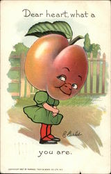 Dear Heart, What a Peach You Are Postcard