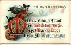 Halloween Greetings Postcard Postcard Postcard