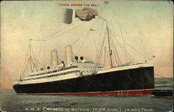 "Hands Across The Sea" R.M.S. Empress of Britain (C.P.R. Line) 14,500 Tons Cruise Ships Postcard Postcard Postcard