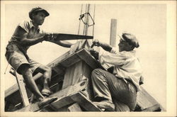 Jewish Builders Postcard