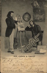 Two Artists at an Easel Postcard