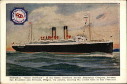 On Board S.S. Great Northern Postcard