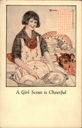 A Girl Scout Is Cheerful Postcard