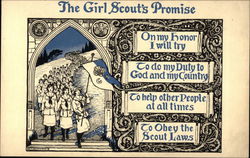 The Girl Scout's Promise Postcard