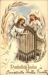 Rauhallista Joulua Angels Postcard Postcard Postcard