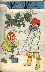 A Merry Christmas Children Postcard Postcard Postcard