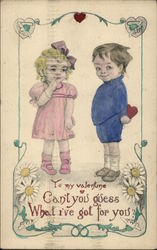 To My Valentine, Can't You Guess What I've Got For You Children Postcard Postcard Postcard