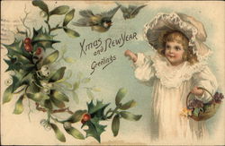 Xmas and a New Year Greetings Children Postcard Postcard Postcard