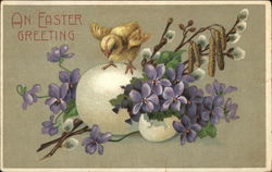 An Easter Greeting With Chicks Postcard Postcard Postcard