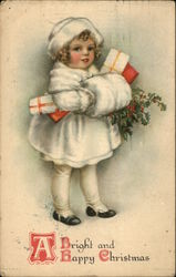 A Bright and Happy Christmas Children Postcard Postcard Postcard