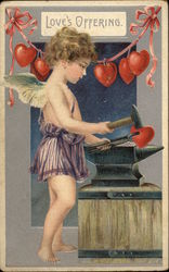 Love's Offering Cupid Postcard Postcard Postcard