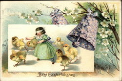 Best Easter Wishes With Chicks Postcard Postcard Postcard