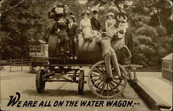 We Are All On The Water Wagon Postcard