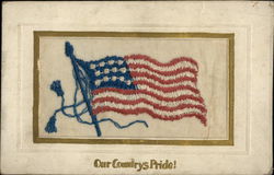 Our Country's Pride - U.S. Flag Applique Postcard