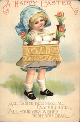 A Happy Easter - All Easter Blessings, All Easter Cheer... With Children Postcard Postcard Postcard