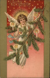 Merry Christmas Angels Postcard Postcard Postcard