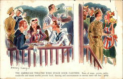 The American Theater Wing Stage Door Canteen World War II Postcard Postcard Postcard