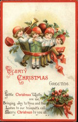 Hearty Christmas Greeting Postcard