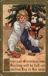 I Hope Your Christmas Stocking Will be Full From Top To Toe Postcard