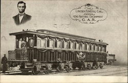 The Lincoln Funeral Car Postcard