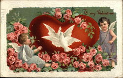 To My Valentine Cupid Postcard Postcard Postcard