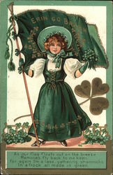 Erin Go Bragh (Irish Girl) Postcard