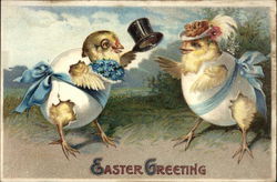 Easter Greeting With Chicks Postcard Postcard Postcard