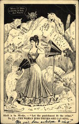 No. 11 - The Woman Who Thinks She Can Sing Postcard