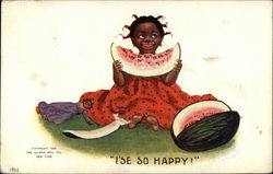 I'se So Happy! Black Americana Postcard Postcard Postcard